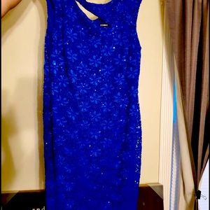 Royal blue cocktail interview dress 18